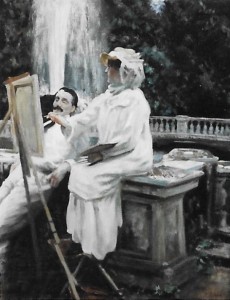 Reproduction of John Singer Sargent's 'The Fountain, Villa Torlonia, Frascati, Italy'